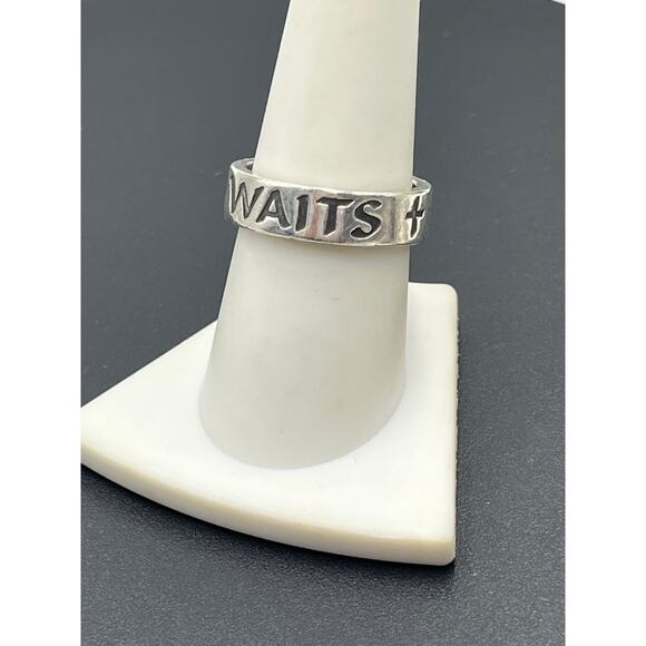 James Avery Sterling Silver True Love Waits Purity Cross Band Ring Sz Small 8.5 - Picture 7 of 11